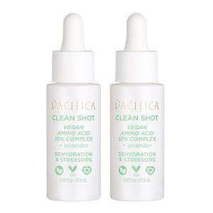 Lot 2x New PACIFICA CLEAN SHOT Vegan Amino Acid 10% Complex Vegan 0.8fl oz